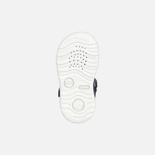 Geox Macchia Baby Navy First Steps Sandals for Toddlers Size 23 Breathable Leather Fisherman's Toe Design Comfortable for Growing Feet - Geox - Image 6