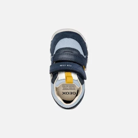 IUPIDOO Baby First Steps Sneakers Navy Blue Soft Suede Mesh 26 Breathable Lightweight Cushioning Design for Baby Boys Comfortable Footwear Ideal Partner for Little Adventurers - Geox - Image 9