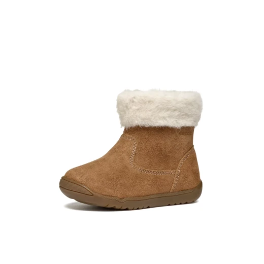 Geox Macchia Baby Ankle Boots Brown Suede with Faux Fur Trim First Steps Boot 22 for Baby Girls Comfortable and Stylish - Geox - Image 12