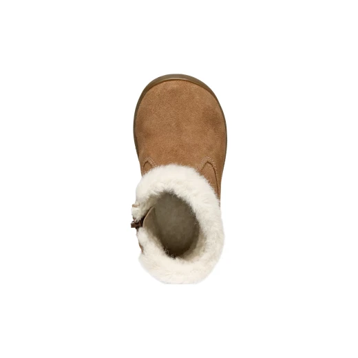 Geox Macchia Baby Ankle Boots Brown Suede with Faux Fur Trim First Steps Boot 22 for Baby Girls Comfortable and Stylish - Geox - Image 6