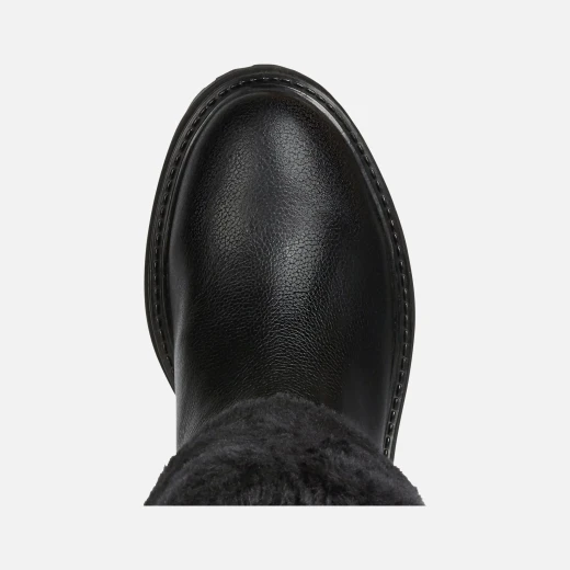 LRIDEA WOMAN Cozy Protective Ankle Boots Black Suede Leather Chelsea 37 Winter Warm Fashion Boots with Faux Fur Trim Fast Delivery Easy Exchange - Geox - Image 5