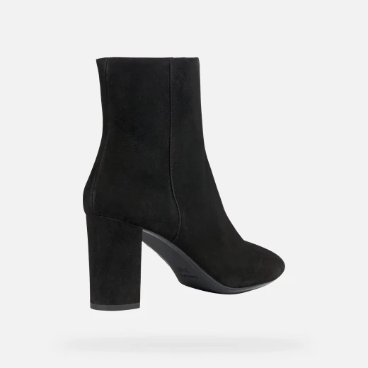 Geox Pheby 80 Woman Ankle Boot Black Suede 36 Comfortable Breathable Boot for Women Formal Occasions Stylish High Heel Elegant Design Fast Delivery Easy Exchange - Geox - Image 4