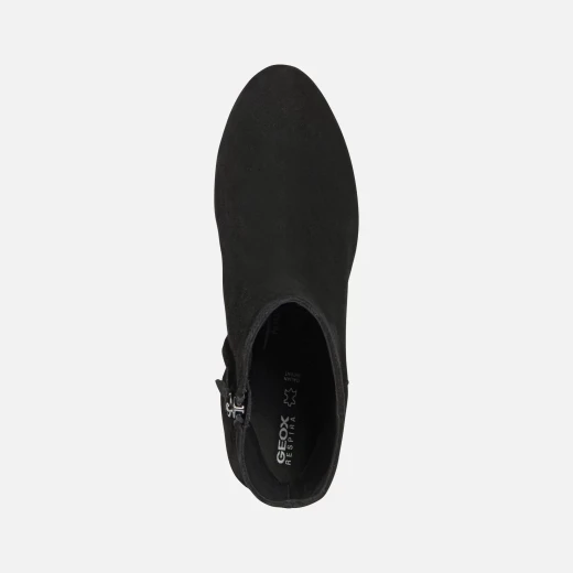 Geox Pheby 80 Woman Black Suede Ankle Boots Comfortable Breathable High Heels Formal Wear Size 39 Elevate Your Outfit Elegant Design Fast Delivery Easy Exchange - Geox - Image 5