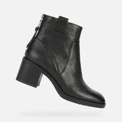 Geox Giulila Woman Ankle Boots Black Leather 41 Casual City Wear