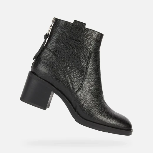 Geox Giulila Woman Ankle Boots Black Leather 41 Casual City Wear - Geox - Image 2