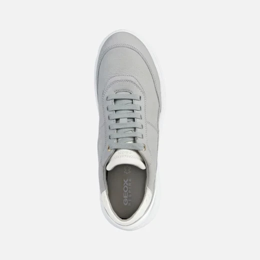 Geox Fluctis Woman Low Cut Sneakers Light Grey Nubuck Leather Breathable Comfort 37 Sporty Style Fast Delivery Easy Exchange - Geox - Image 4