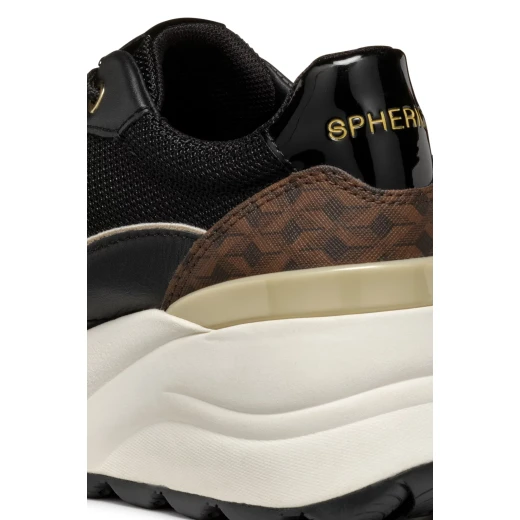 Geox Spherica EC13 Woman's Breathable Sneakers Black Nappa Fabric Ultra Cushion Wedge Design 41 Comfortable Active Chic Style Everyday Wear Fast Delivery Easy Exchange - Geox - Image 6