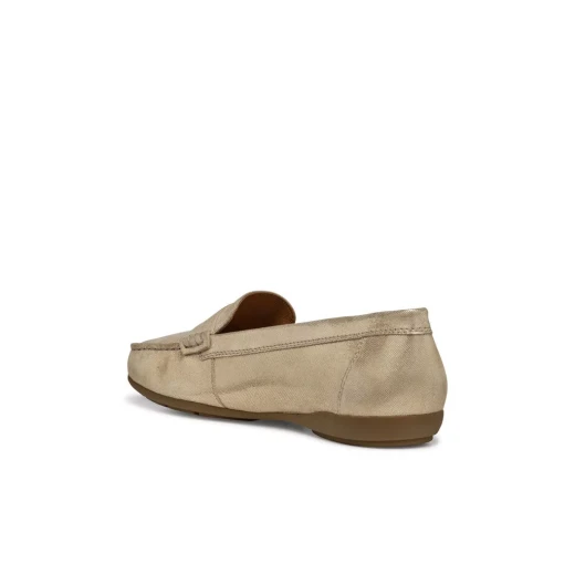 Annytah Moc Women's Loafers in Light Gold Shiny Suede with a Timeless Aesthetic, Breathable Design, and Size 37 for Warm Weather. D46BMA.000MA.C2012 - Image 13