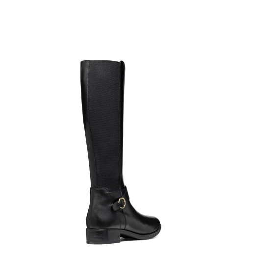 جيوكس فيليسيتي حذاء طويل للنساء جلد أسود مريح قابل للتنفس على طراز الفروسية لوحة جانبية مرنة أنيقة للمدينة مقاس 41 - جيوكس - Image 5
