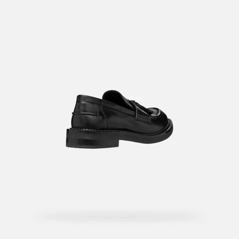 Serilda Woman Loafers Black Leather Tassel Embellishments Size 39 Comfortable Breathable Design Sleek Modern Silhouette Formal City Outfits D46WYH.00043.C9999 - Image 7