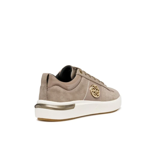 Geox Dalyla Woman Taupe Suede Sneakers Breathable Patent Detail Everyday Style Size 37 Comfortable City Shoes D55QFA.022HH.C6029 - Geox - Image 5