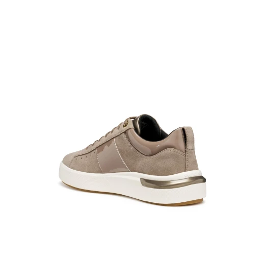 Geox Dalyla Woman's Sneaker Taupe Suede Breathable Casual Shoes Size 38 Patent Detailing Everyday City Lifestyle Comfortable Walking 1 Pair D55QFA.022HH.C6029 - Geox - Image 6