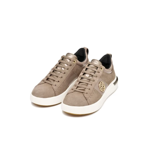 Geox Dalyla Woman Sneakers Taupe Suede Patent Detailing Breathable Comfortable Stylish City Lifestyle Everyday 39 Women's Shoes Modern Design Casual Footwear D55QFA.022HH.C6029 - Geox - Image 7