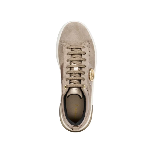 Geox Dalyla Woman Taupe Suede Sneakers Breathable Patent Detail Everyday Style Size 37 Comfortable City Shoes D55QFA.022HH.C6029 - Geox - Image 9