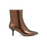 Kleopy Woman Ankle Boots Dark Brown Metallic Leather Size 39 Contemporary Urban Style Women's Footwear Perfect For City Days - Geox
