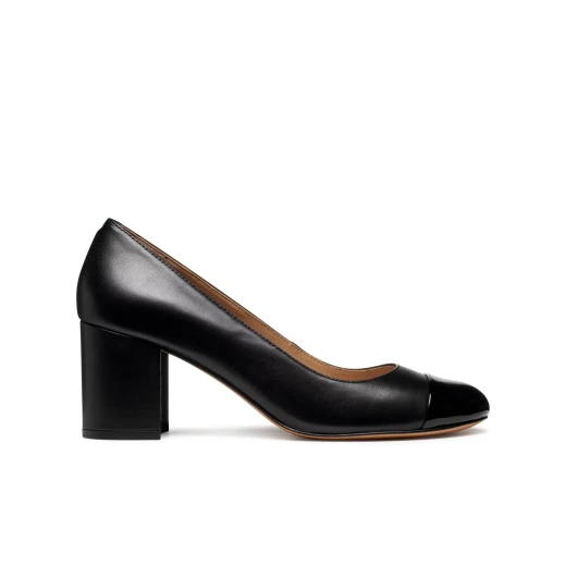 Geox Virnilisa 65 Women's Court Shoes in Black Nappa Leather with Patent Detailing Size 36 - Perfect for Office and Off Duty Occasions - Geox - Image 2