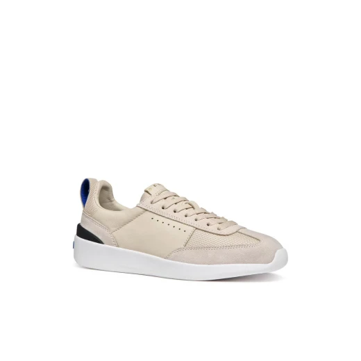 GXRN-02 Woman's Papyrus Low Top Running Sneakers 38 Nappa Leather Fabric Comfortable Breathable Retro 1970s Inspired Contemporary Design D659JA.0857T.C1122 - Geox - Image 3