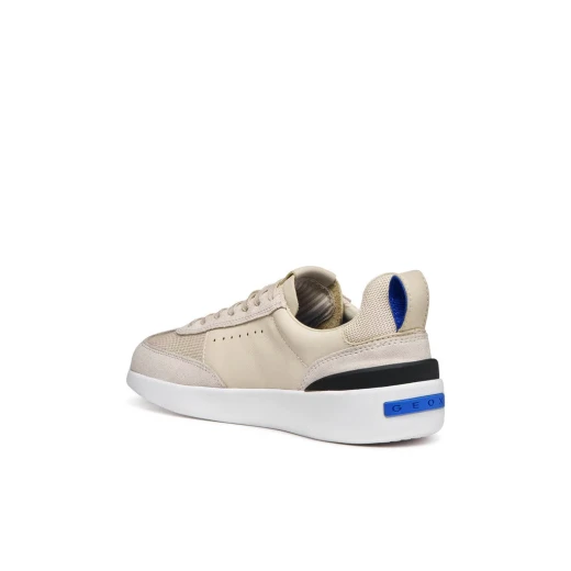 GXRN 02 Woman's Papyrus Low Top Running Sneaker Breathable and Comfortable Nappa Leather Fabric Retro 1970s Inspired Contemporary Design Size 40 Blue Touch Collection - Geox - Image 5