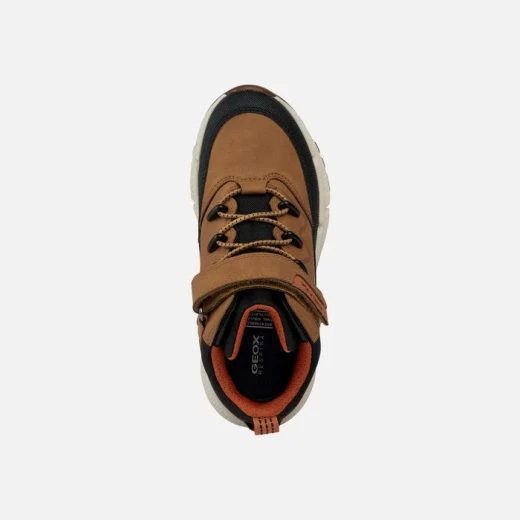 Geox Flexyper Plus ABX Boy's Ankle Boot Dark Yellow 30 Outdoor Sporty Style Breathable Waxed Leather Nylon Ultra Gripping Sole - Image 5