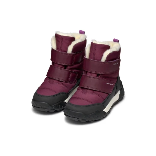 Geox Trekkyup ABX Girl's Hiking Ankle Boots Burgundy 37 Waterproof Outdoor Footwear Durable Nylon Leather Effect Fastening Flexible Sole Gripping 1 Pair - Geox - Image 6