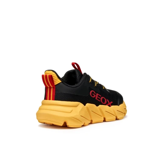 Geox Flexyper Fast Boy Sneakers Black 33 Breathable Lightweight Mesh TPU Construction Cushioned Soles Ideal for Active Kids Durable and Stylish Design - Geox - Image 6