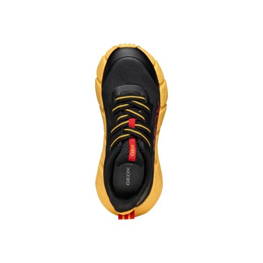 Geox Flexyper Fast Boy Sneakers Black Mesh Low Cut Breathable Cushioned Sole TPU Protection For Active Kids Size 32 Modern Design J46N1A.0149J.C0054 - Image 9