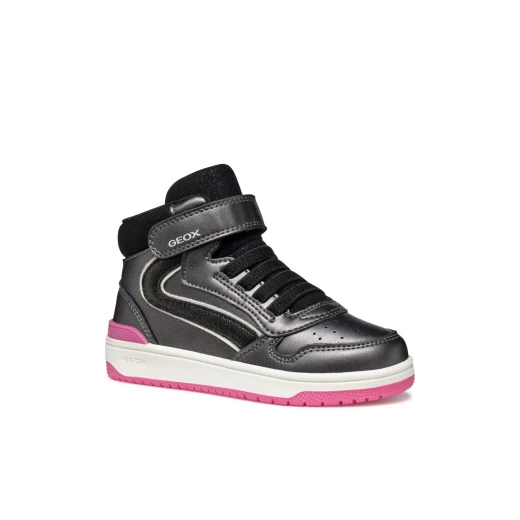 Geox Washiba Girl Sneakers Dark Grey J56HXA.000NF.C9325 for Girls Casual Sporty Stylish Pearlescent Leather Effect School Leisure Everyday 28 Size - Image 3