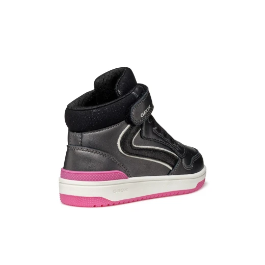 Geox Washiba Girl Sneakers Dark Grey J56HXA.000NF.C9325 for Girls Casual Sporty Stylish Pearlescent Leather Effect School Leisure Everyday 28 Size - Image 4