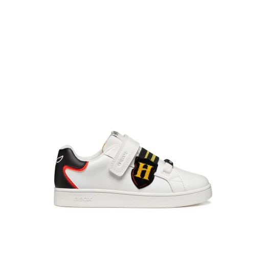 Geox Eclyper Boy Sneakers White Sporty Design Inspired by Harry Potter for Boys Size 31 Leather Effect Comfortable for Everyday Wear Item Code J56LSB.000BC.C0404 - Image 2