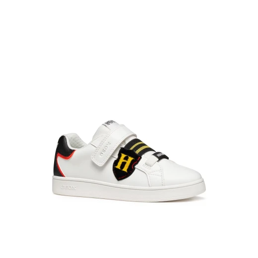 Geox Eclyper Boy Sneakers White Sporty Design Inspired by Harry Potter for Boys Size 31 Leather Effect Comfortable for Everyday Wear Item Code J56LSB.000BC.C0404 - Image 3