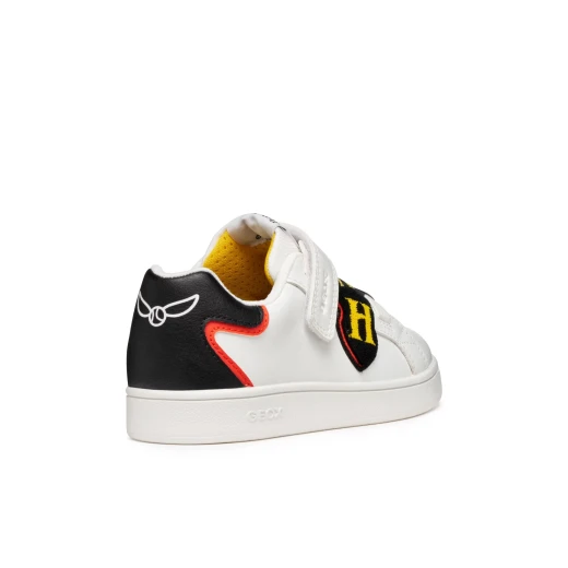 Geox Eclyper Boy Sneakers White Sporty Design Inspired by Harry Potter for Boys Size 31 Leather Effect Comfortable for Everyday Wear Item Code J56LSB.000BC.C0404 - Image 4