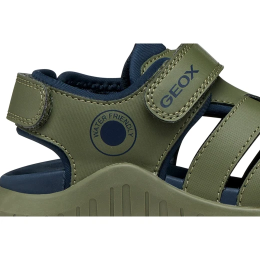 Geox Fusbetto Pro Boy Sandals Sage Green Size 34 Quick Drying - Geox - Image 11