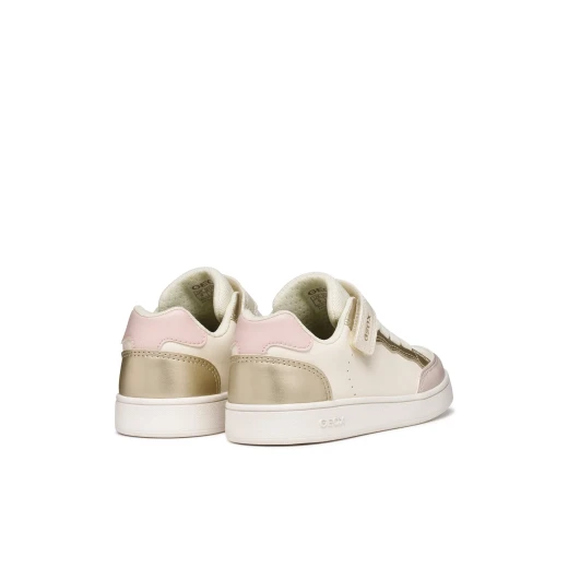 Geox Eclyper Girl Sneakers Ivory Leather Effect and Pearlescent Nubuck Effect Upper Lightweight Versatile Solution for Everyday Outfits Size 31 J65LRB.054AJ.C1M2X - Geox - Image 8