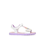 JOYFOOT Girl's Sandals White Patent Leather Stitched Detail, Comfortable Footwear for Everyday Wear, Available in Size 32, Ideal for Girls, ITEMCODE: J65P1C.000HH.C0761 - Geox