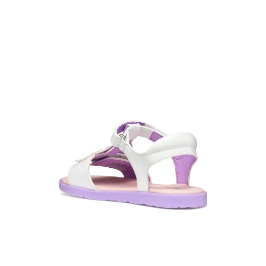 Joyfoot Girl's Sandals White Patent Leather Stitched Detail Everyday Comfortable Footwear Size 29 Ideal for Girls' Daily Activities Durable and Stylish - Image 5