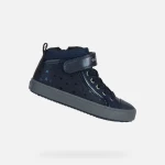 Geox Kalispera Girl Sneakers Navy Blue Suede-Like Material 34 - Geox