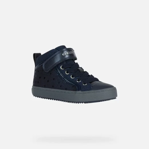 Geox Kalispera Girl Sneakers Navy Blue Suede-Like Material 34 - Geox - Image 3