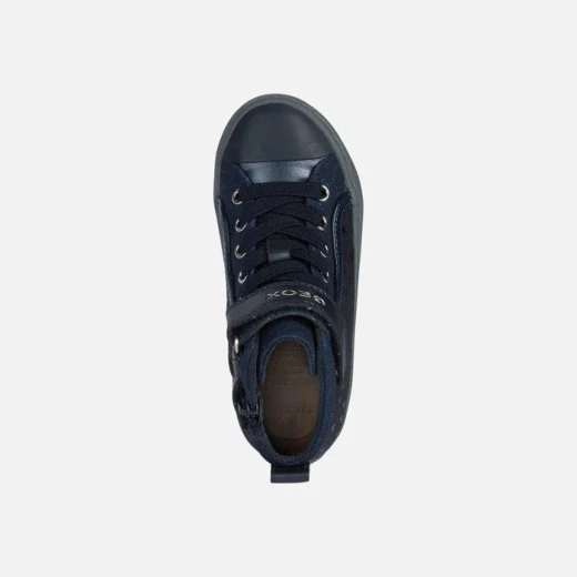 Geox Kalispera Girl Sneakers Navy Blue Suede-Like Material 34 - Geox - Image 5