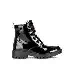 Casey Girl Ankle Boots Black Patent 28 Combat Style Girls' Footwear