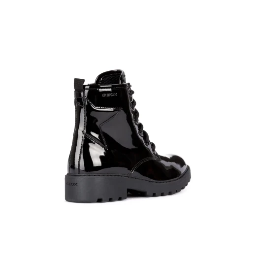 Casey Girl Ankle Boots Black Patent 28 Combat Style Girls' Footwear - Image 4