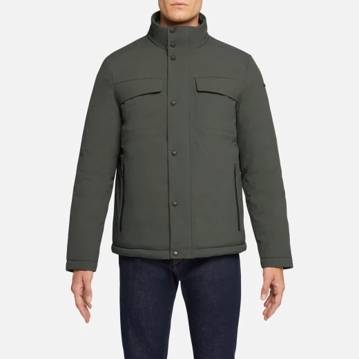 Geox Spherica Man Green Jacket Eco Friendly Recycled Polyester Water Repellent Windproof 60 Size Urban Style Breathable Comfort Fast Delivery Easy Exchange - Image 4