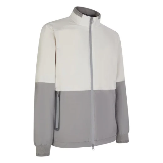 Geox Spherica Bomber 2 Man Jacket Off White Lightweight Breathable Recycled Polyester Water Resistant Windblocking Finish Perfect for Cool Summer Evenings Size 58 - Image 2