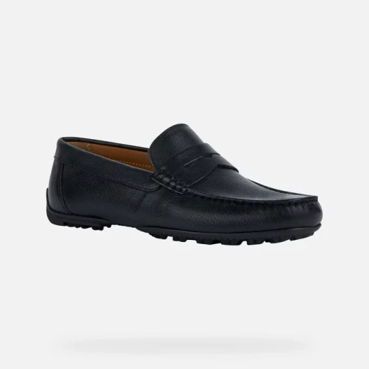 Geox Kosmopolis+Grip Men's Black Leather Loafer Timeless City Style Lightweight Breathable Comfortable Flexible Outsole Effective Grip Size 42 Perfect Everyday Wardrobe Essential - Kosmopolis - Image 3