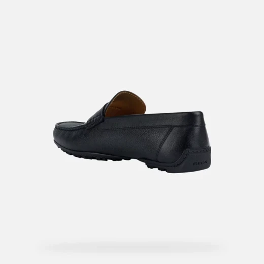 Geox Kosmopolis+Grip Men's Black Leather Loafer Timeless City Style Lightweight Breathable Comfortable Flexible Outsole Effective Grip Size 42 Perfect Everyday Wardrobe Essential - Kosmopolis - Image 4