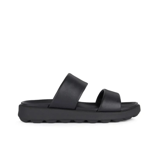 Geox Spherica EC6 Men's City Style Sandals Black with 2 Band Nappa Upper Ultra Cushioned Outsole Breathable Comfort Size 41 Summer Footwear - Geox - Image 2