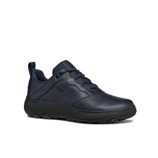 Geox Nebula Grip ABX Men's Waterproof Sneakers in Navy Blue Size 42. Features Breathable Design, Tumbled Leather Construction, and Excellent Grip for Casual Wear. - Geox - Image 6