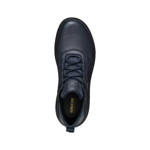 Geox Nebula Grip ABX Men's Waterproof Sneakers in Navy Blue Size 42. Features Breathable Design, Tumbled Leather Construction, and Excellent Grip for Casual Wear. - Geox - Image 8