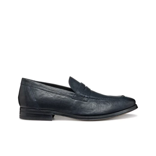 Rezzonico Men's Navy Loafer Stylish Leather Slip On 42 Casual City Panache Breathable Comfortable Modern Design for Various Outfits SKU: U558QA.000LM.C4002