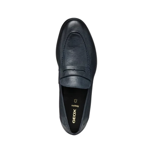 Rezzonico Men's Navy Loafer Stylish Leather Slip On 42 Casual City Panache Breathable Comfortable Modern Design for Various Outfits SKU: U558QA.000LM.C4002 - Rezzonico - Image 4