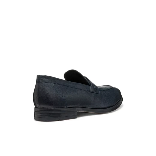 Rezzonico Men's Navy Loafer Stylish Leather Slip On 42 Casual City Panache Breathable Comfortable Modern Design for Various Outfits SKU: U558QA.000LM.C4002 - Rezzonico - Image 7